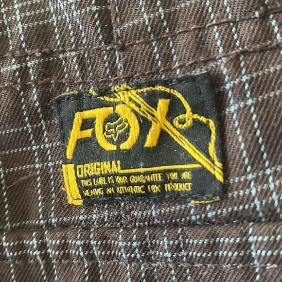 Fox Original Men's Plaid Black/Blue Shorts Size 27 - Picture 8 of 10
